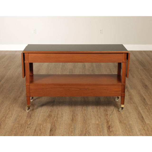 Baker Furniture Milling Road Directoire Style Walnut Rolling Server For Sale - Image 15 of 18