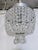 Vintage Hollywood Regency Reeded Tiered Crystal Basket Chandelier For Sale - Image 9 of 9