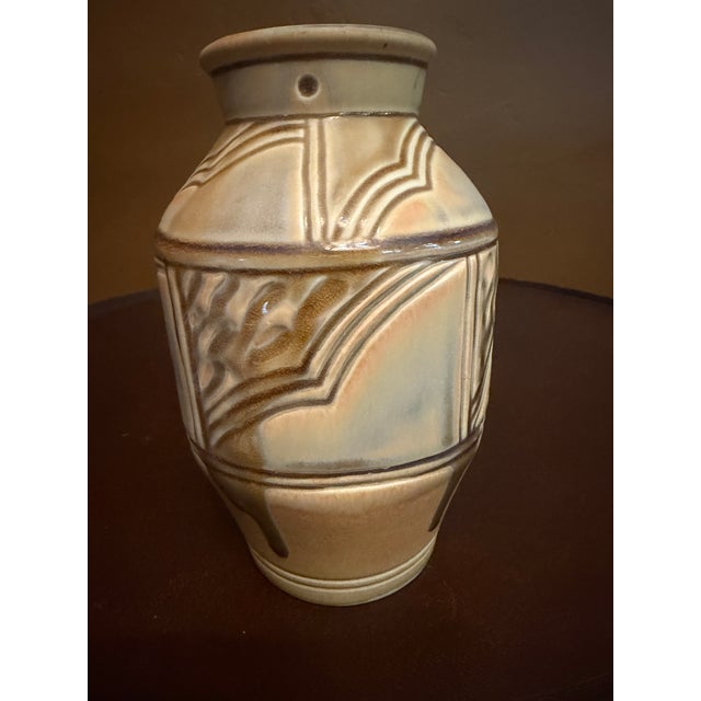 Rookwood Pottery Rookwood Art Pottery Vase Shape 10048 MMXV in Rare Peach/Brown Drip Glaze - 2015 For Sale - Image 4 of 6