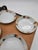Wood Rare Set of MCM Serving Plates and Wood Carry Holder Set of 9 For Sale - Image 7 of 12