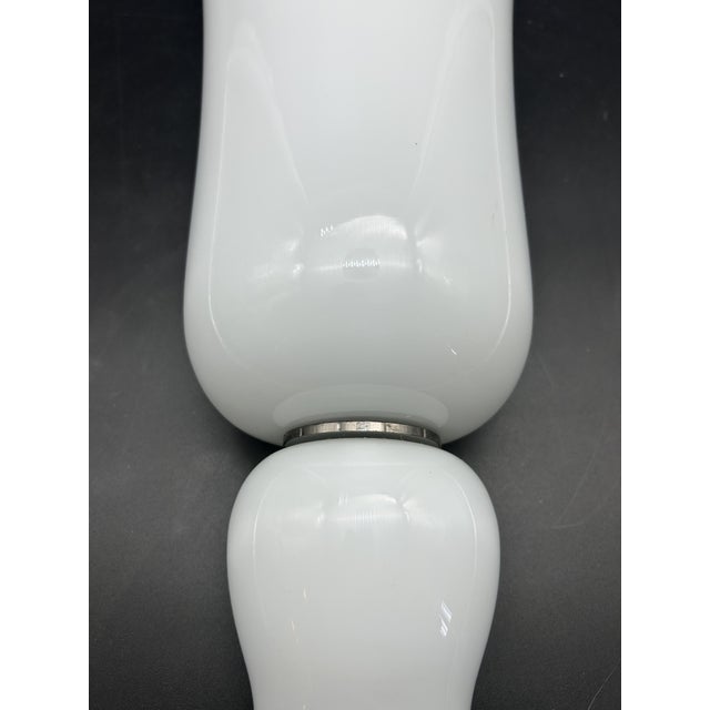Wall Lamp in White Murano Glass by Venini, 1980s For Sale - Image 9 of 11