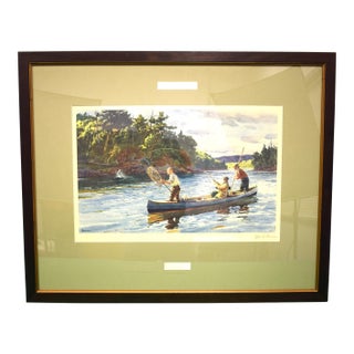 "Atlantic Salmon Fishing" Print by Ogden M Pleissner For Sale