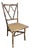 Antique Tortoise Rattan Bamboo Side Chair For Sale