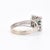 Art Deco Vintage Emerald & Diamond Halo Gold Ring - 1970s, Size 6 For Sale - Image 3 of 6