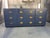 Drexel Heritage 1960s Drexel Campaign Dresser Refinished in Navy For Sale - Image 4 of 12