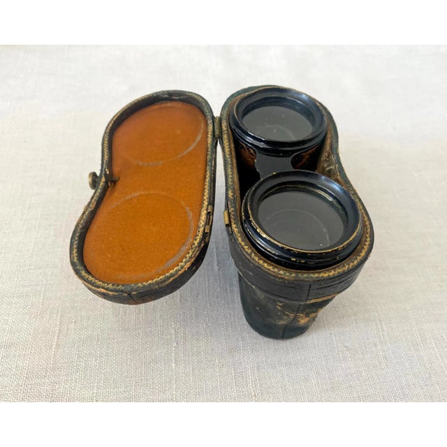 Metal 1920s Lemaire Fabt Paris French Opera Glasses / Binoculars and Case For Sale - Image 7 of 9
