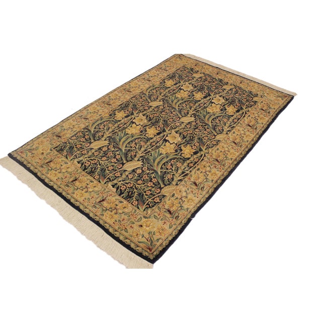 Designed with mesmerizing intricacy and gorgeous color palette, this hand-knotted masterpiece demonstrates the beauty and...