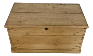 Antique Pine Trunk From England With Key