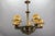 French Art Deco Bronze Chandelier with Marbled Beige Mushroom Glass Shades, 1930s For Sale - Image 14 of 18