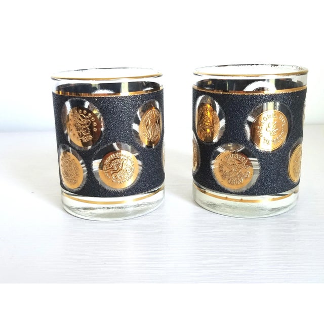 22k Gold Libbey Double Old Fashioned Glassware Barware 1960s Mid Century - Set of 8 For Sale - Image 14 of 18