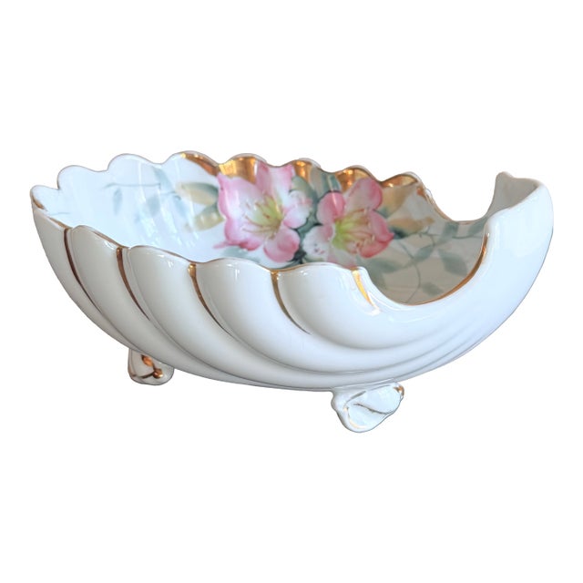 Antique, Early 20th Century Noritake Japan Azalea Porcelain Nuts and Fruit Bowl For Sale
