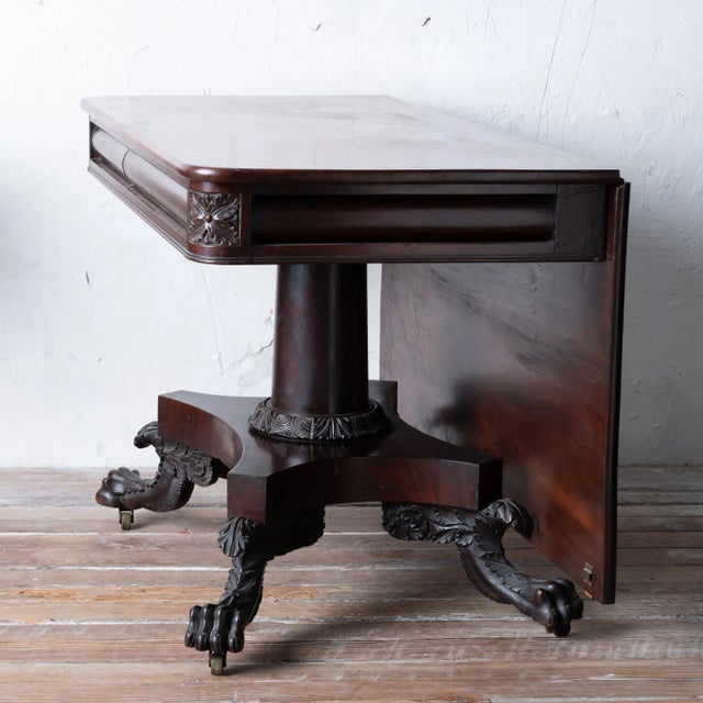 Mahogany Two-Part Dining Table, Philadelphia, C.1830 For Sale - Image 4 of 13