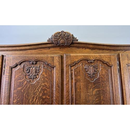 Vintage French Louis XVI Style Wardrobe in Oak For Sale - Image 6 of 15