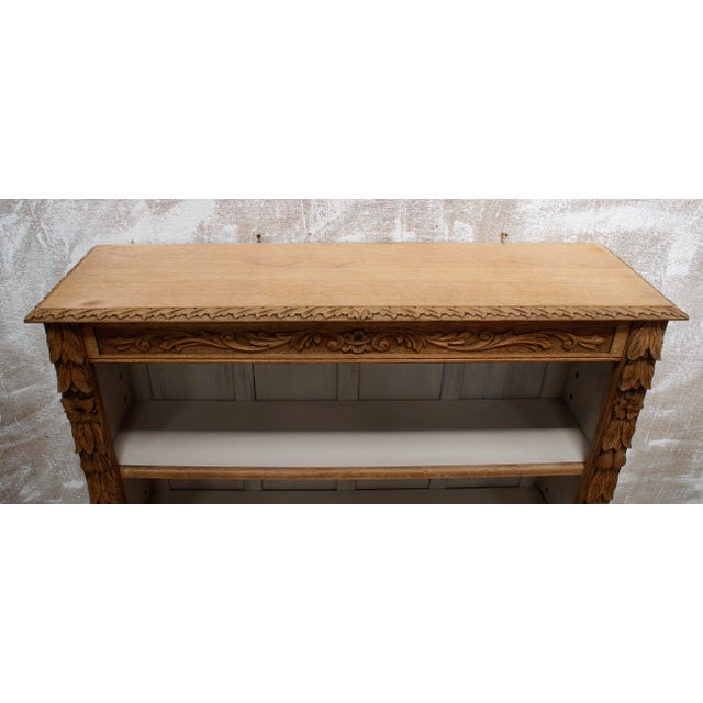 Victorian Oak Open Bookcase, 1880s For Sale - Image 10 of 11