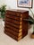Wood Vintage Campaign Mahogany Tall Chest With Brass Hardware For Sale - Image 7 of 10