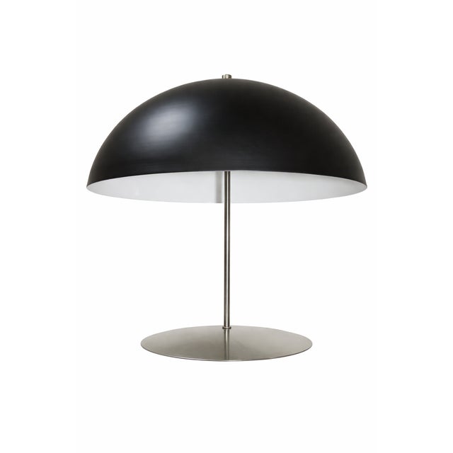 Modern Metal Table Lamp with Black Shade, 1980s For Sale - Image 12 of 12