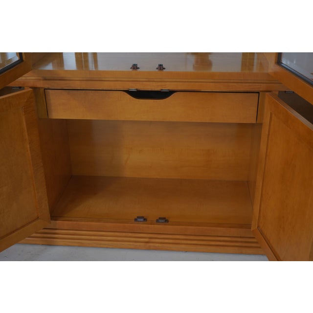 Brown Hickory White Genesis Collection Biedermier China Cabinet For Sale - Image 8 of 18