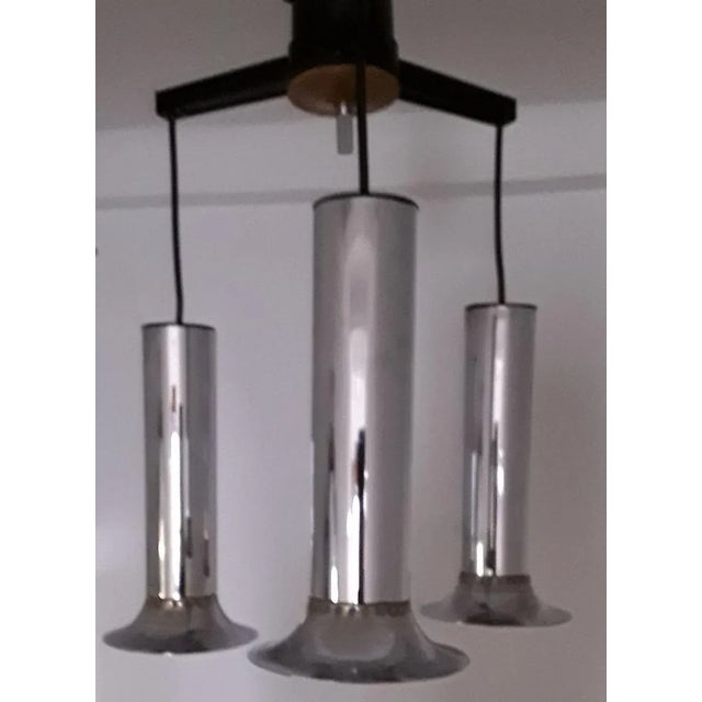 Vintage Chrome-Plated Cascade Ceiling Lamp, 1970s For Sale - Image 6 of 8