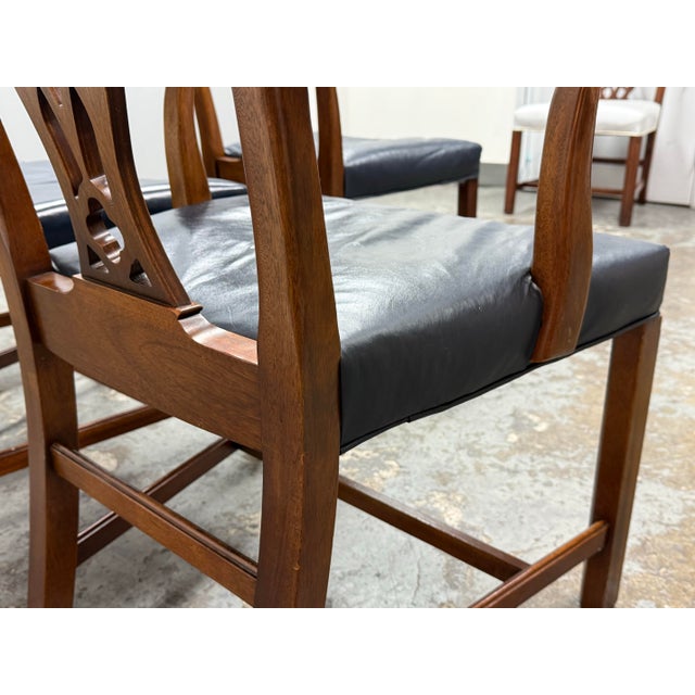 Georgian Carved Mahogany Dining Chairs, Set of Four For Sale - Image 9 of 12