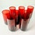 1940s 1940s Vintage Art Deco Boho Chic Hollywood Regency Ruby Red Tumbler Glasses - Set of 8 For Sale - Image 5 of 9