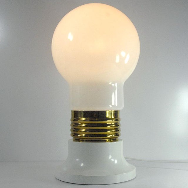 Large Postmodern Italian Glass Bulb Table Lamp, Italy, 1970s For Sale - Image 4 of 9