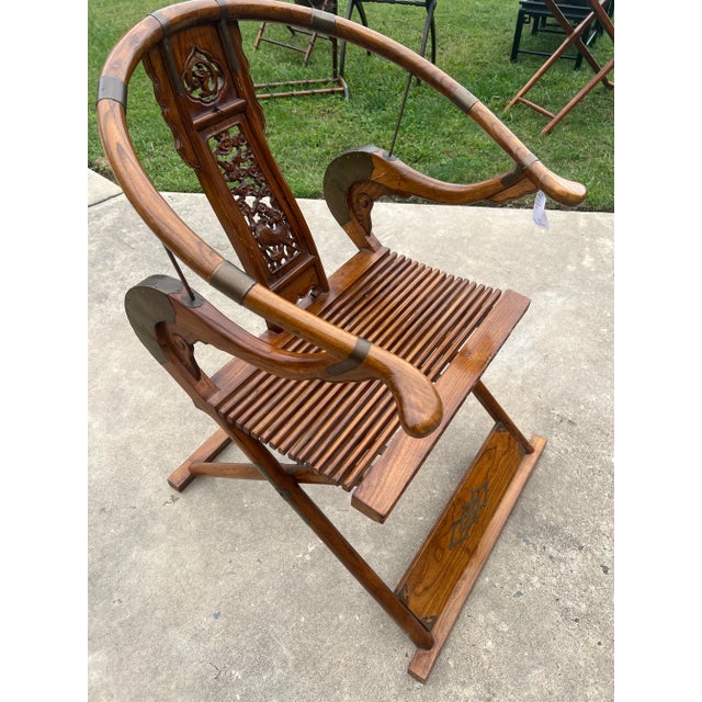 椅子 vintage folding chair vintage-asian-horseback-