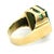 Metal 1970s Emerald Cut Green Tourmaline and Diamond 18k Gold Statement Ring, Size 7.5 For Sale - Image 7 of 15
