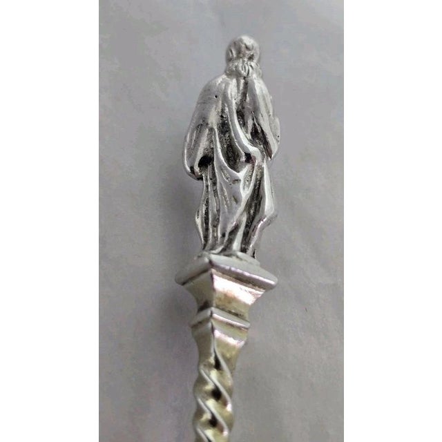 Antique Edwardian Sterling Silver Apostle Spoon, London, 1904 For Sale - Image 4 of 12