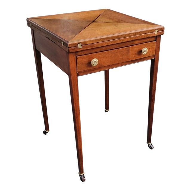 French 19th Century Envelope Game Table For Sale