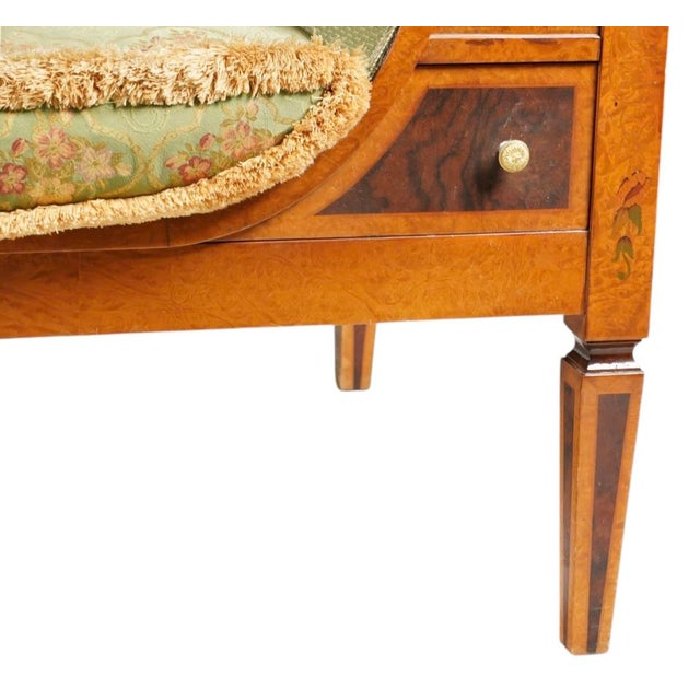 Biedermeier Antique Biedermeier Style Inlaid and Paint Decorated Sofa Settee For Sale - Image 3 of 5