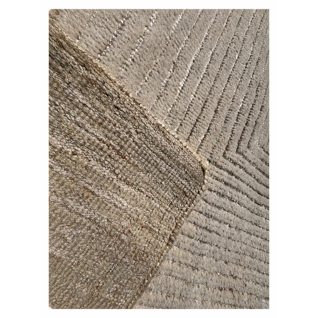 Rh Ellipse Wool Rug – 10' × 14' Cream | Hand-Knotted | Sculptural High-Low Texture For Sale - Image 16 of 18