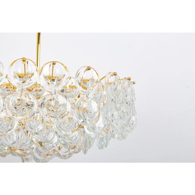 Metal Gilt Brass Crystal Chandelier by Palwa, 1970s For Sale - Image 7 of 11