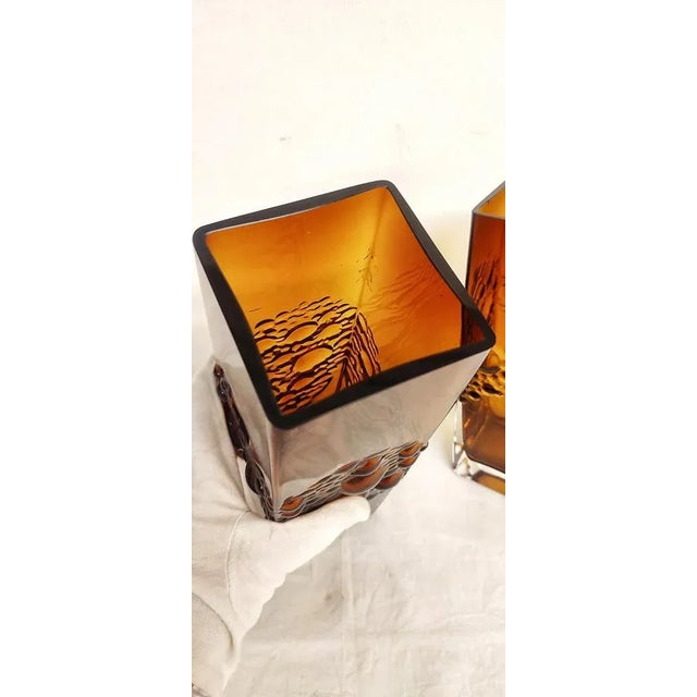 Italian Crystal Vases, 1970s, Set of 2 For Sale - Image 4 of 11