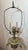 Gold Large Antique 1800's James Gray Son Hinks Brass Crystal Glass Electric Oil Lamp For Sale - Image 8 of 12
