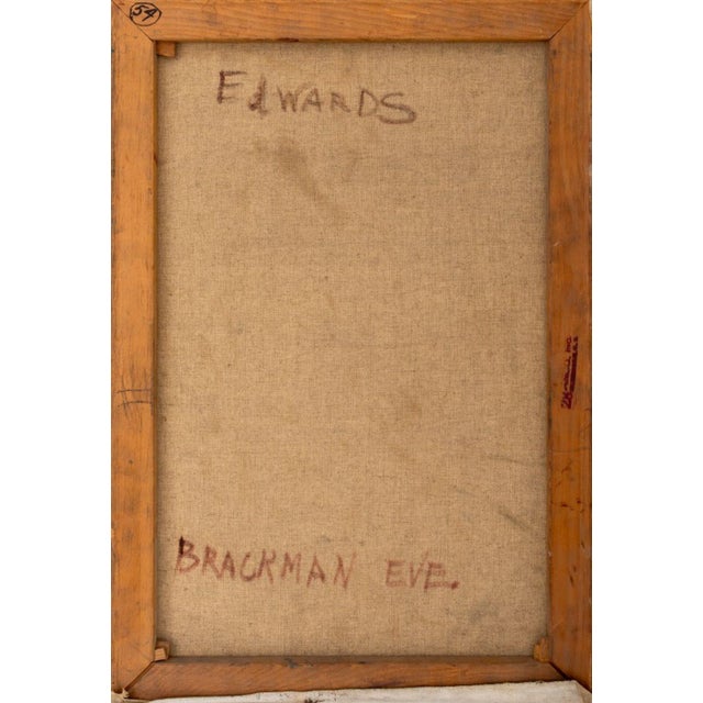 Edwards (American, XX), Seated Female Nude, Oil on Canvas, depicting women facing away from viewer, signed "Edwards" and...