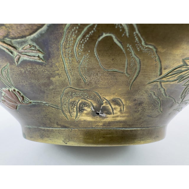 French Late 19th Century French Indochinese Patinated Metal Cache-Pot For Sale - Image 3 of 12