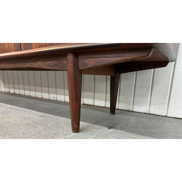 Mid-Century Danish Modern Rosewood Sideboard W/Hutch Top For Sale - Image 14 of 14