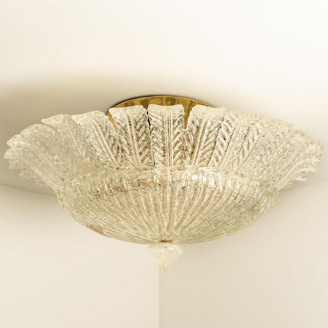 Murano Glass Ceiling Light in the style of Barovier, 1970s For Sale - Image 9 of 15