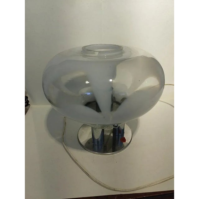 Table Lamp in Murano Glass and Steel attributed to Toni Zuccheri, 1970s For Sale - Image 12 of 13