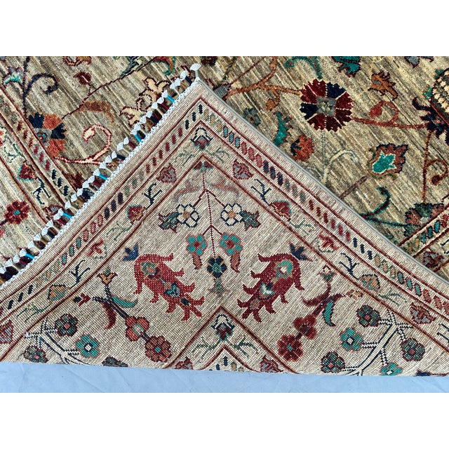 Hand-Knotted Afghan Sultanabad Chobi Wool Area Rug - 7'11" X 11'6" For Sale - Image 11 of 11