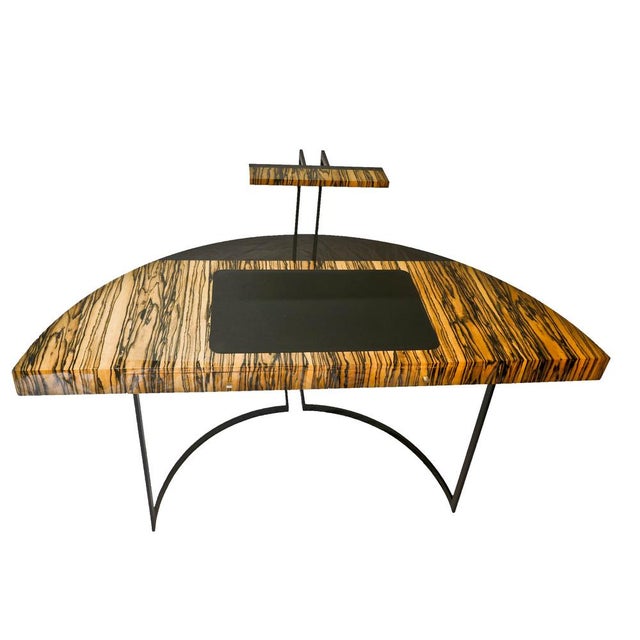 Half-Moon Desk in White Ebony by Aymeric Lefort For Sale - Image 4 of 13