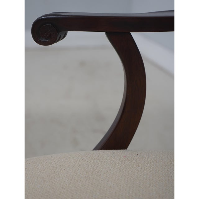 Wood Set of 8 Henkel Harris Model 107 Mahogany Dining Chairs For Sale - Image 7 of 18