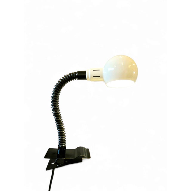 Space Age Ivory Clamp Lamp, Italy, 1970s For Sale - Image 3 of 9