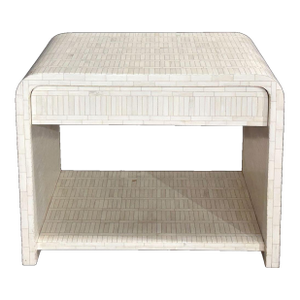Enrique Garcel Tessellated Bone Waterfall Side/End Table, 1970