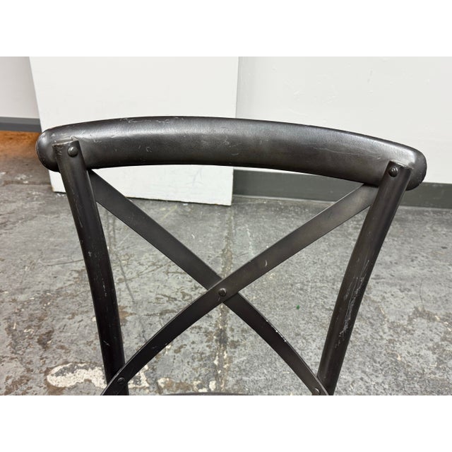 Metal Restoration Hardware Metal Madeleine Side Chairs, Pair For Sale - Image 7 of 12