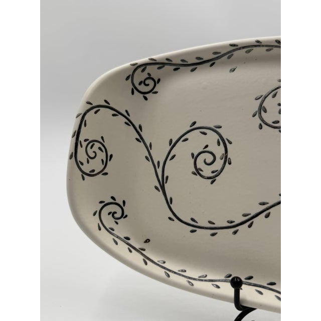 1980s Emilia Castillo Porcelain & Pure Silver Serving Platter, Mexican Modernism For Sale - Image 12 of 18