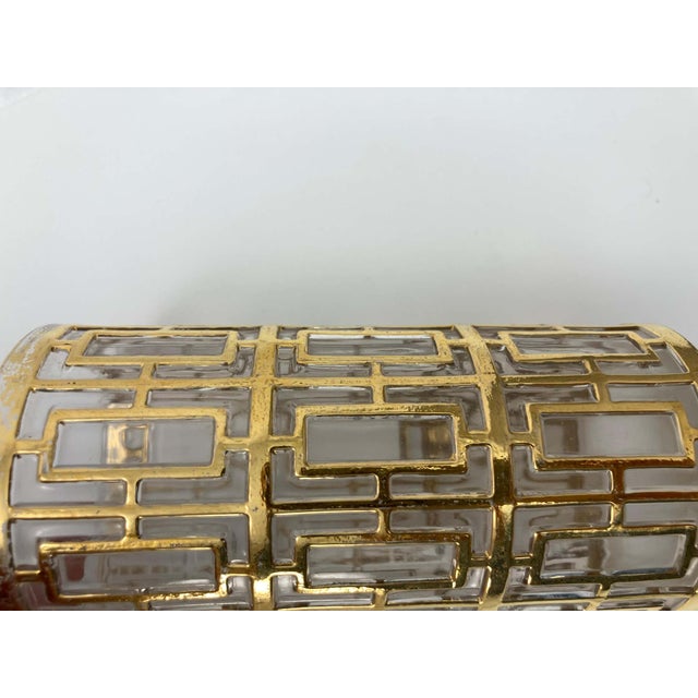 1960s Imperial Glass Shoji Barware Gold Collectible Single High Ball Glassware For Sale - Image 9 of 9