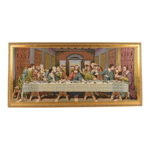 Framed Late 20th Century Last Supper Tapestry
