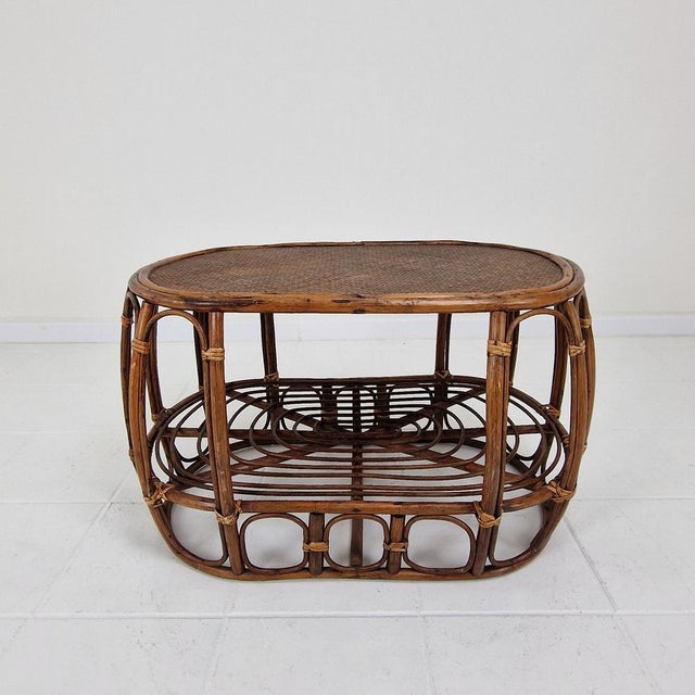 Italian Wicker and Rattan Coffee Table, 1970s For Sale - Image 15 of 15