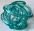 Modern Turquoise Hand-Blown Glass Sculpture/Paperweight For Sale - Image 3 of 6